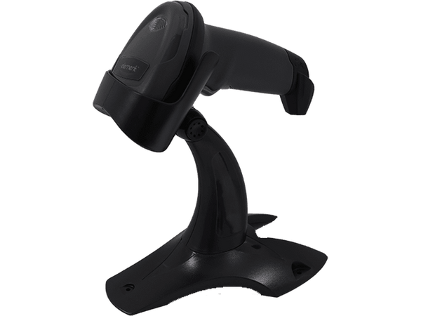 Element P100 1D/2D Hand-held Barcode Scanner with stand and USB-A cable, Black