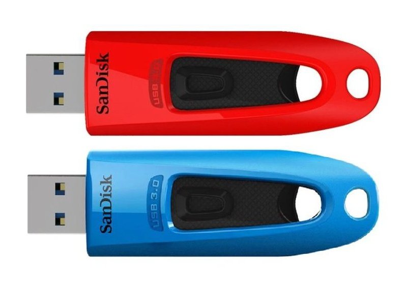 SanDisk Ultra CZ48 32GB Dual Pack USB 3.0 Flash Drive Blue/Red