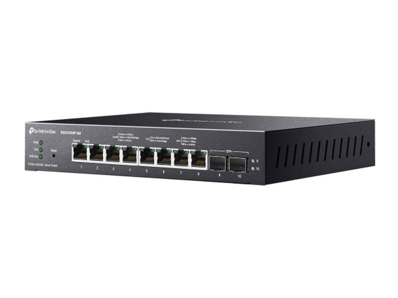 TP-Link SG2210XMP-M2 Omada 8-Port 2.5GBASE-T and 2-Port 10GE SFP+ Smart Switch with 8-Port PoE+