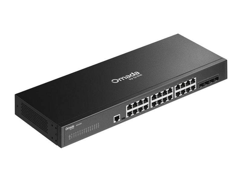 TP-Link Omada SG3428X 24-Port Gigabit L2+ Managed Switch with 4 10GE SFP+ Slots IGMP Snooping Omada Rack Mountable Fanless