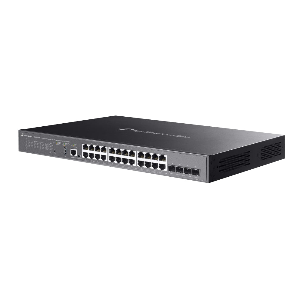 TP-Link SG5428XMPP Omada 24-Port Gigabit Stackable Lite L3 Managed PoE++ Switch with 4Ã— 10G Slots