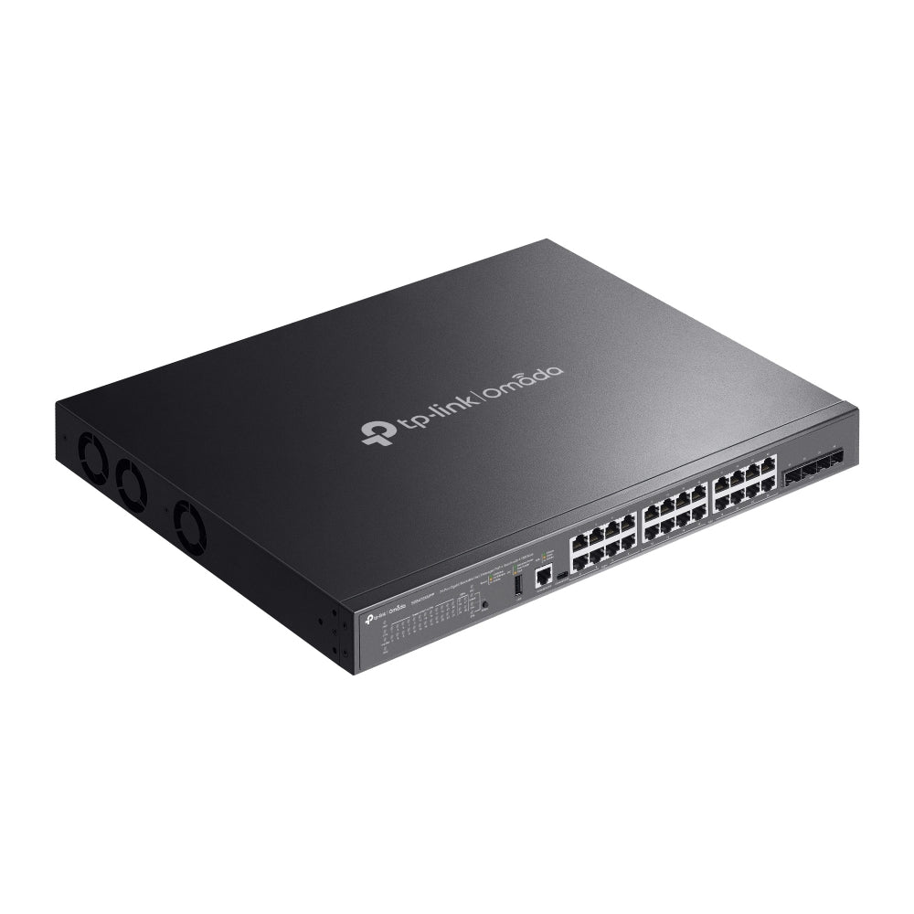 TP-Link SG5428XMPP Omada 24-Port Gigabit Stackable Lite L3 Managed PoE++ Switch with 4Ã— 10G Slots