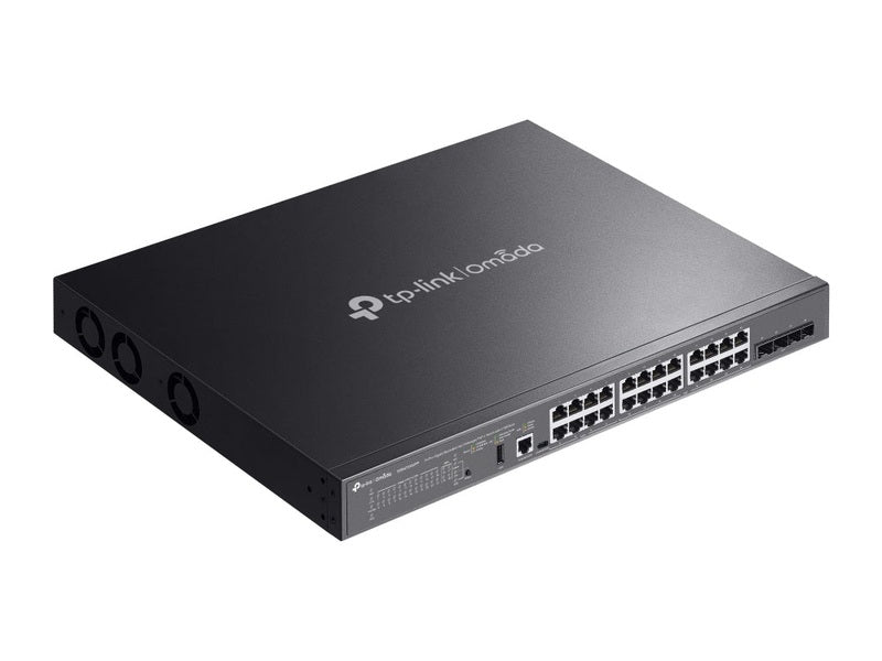 TP-Link SG5428XMPP Omada 24-Port Gigabit Stackable Lite L3 Managed PoE++ Switch with 4Ã— 10G Slots