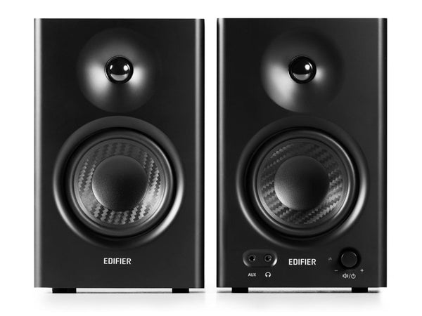 Edifier MR4 Studio Monitor - Smooth Frequency Wooden RCA TRS AUX Speaker - Black