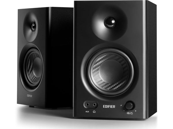 Edifier MR4 Studio Monitor - Smooth Frequency Wooden RCA TRS AUX Speaker - Black