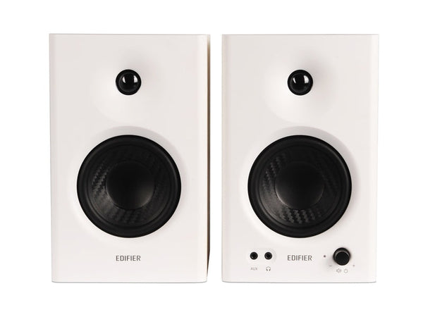 Edifier MR4 Studio Monitor - Smooth Frequency Wooden RCA TRS AUX Speaker - White
