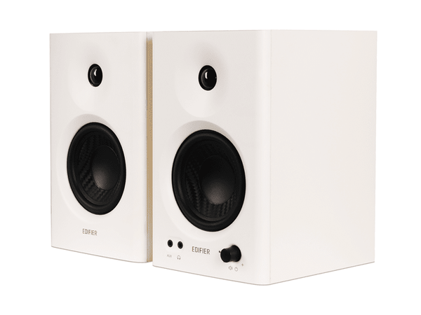 Edifier MR4 Studio Monitor - Smooth Frequency Wooden RCA TRS AUX Speaker - White