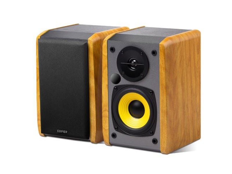 Edifier R1010BT - 2.0 Lifestyle Bookshelf Bluetooth Studio Speakers Brown - 3.5mm AUX/RCA/BT/Connects 2 Bluetooth devices/Built-in amplifier