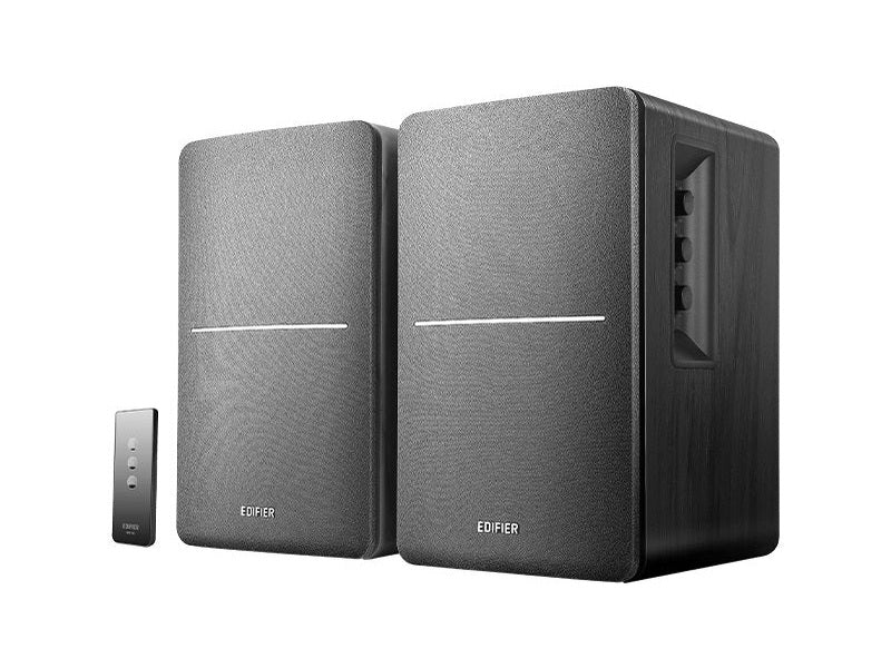 Edifier R1280T Lifestyle Bookshelf Speakers Black - 3.5mm AUX/Dual RCA, 42W, MDF Wooden Enclosure