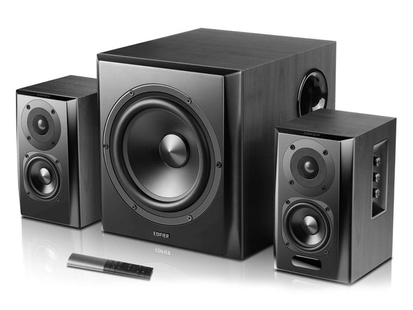 Edifier S351DB 2.1 Bluetooth Multimedia Speakers w/Subwoofer - 3.5mm/Optical/BT 5.1 AptX Wireless Sound/ Remote Control/8inch Booming Subwoofer