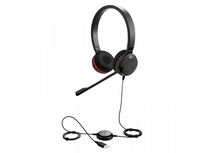 Jabra Evolve 30 II MS Stereo Headset, Passive Noise-cancelling