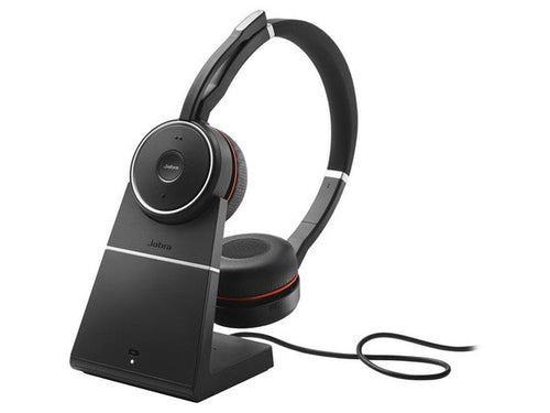 Jabra Evolve 75 SE UC Stereo Bluetooth Headset, Includes Charging Stand