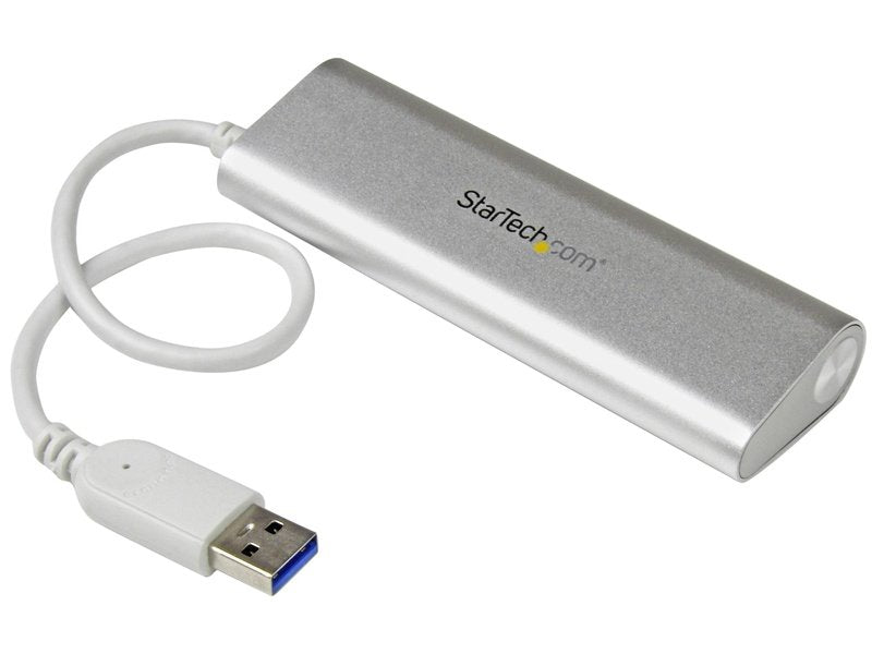 StarTech 4 Port Portable USB 3.0 Hub W/ Built-in Cable Travel USB Hub