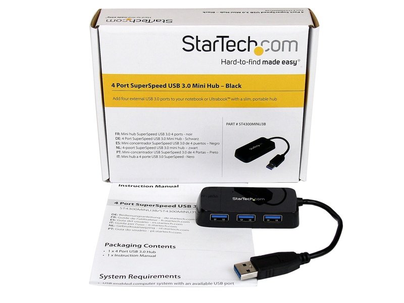 StarTech 4 Port USB 3.0 Hub Portable