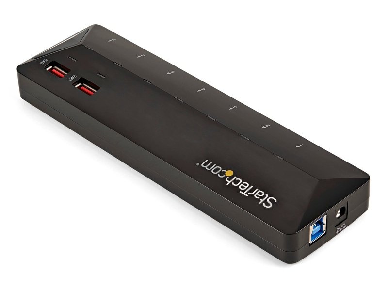 StarTech USB Hub USB External Black 9 Total USB Ports