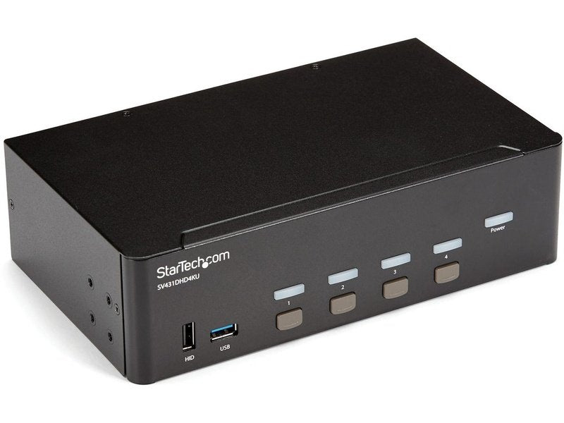 StarTech 4-Port Dual Monitor HDMI KVM Switch With Audio & USB 3.0 Hub