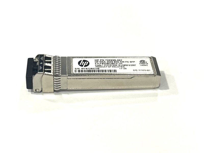 Open box New HP 720998-001 MSA 2040 8GB Short Wave Fiber Channel SFP Transceiver