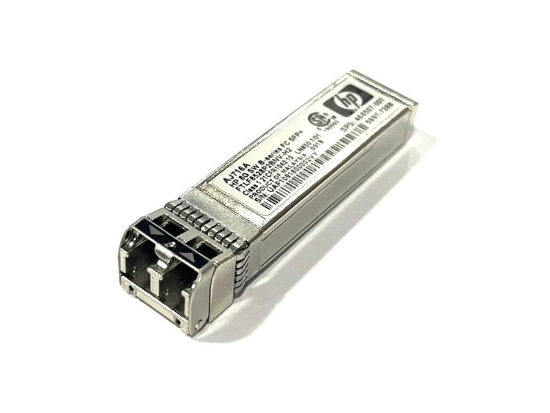 HP AJ716A FTLF8528P2BNV-H2 8GB SW B Series FC SFP+ Transceiver *used*