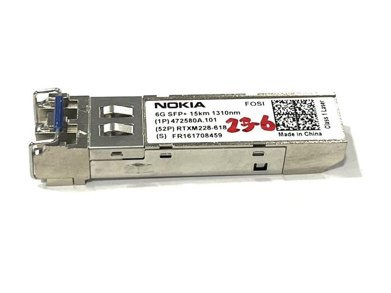 Nokia 472580A.101 6G SFP+ 15km 1310nm FOSI Transceiver *used*