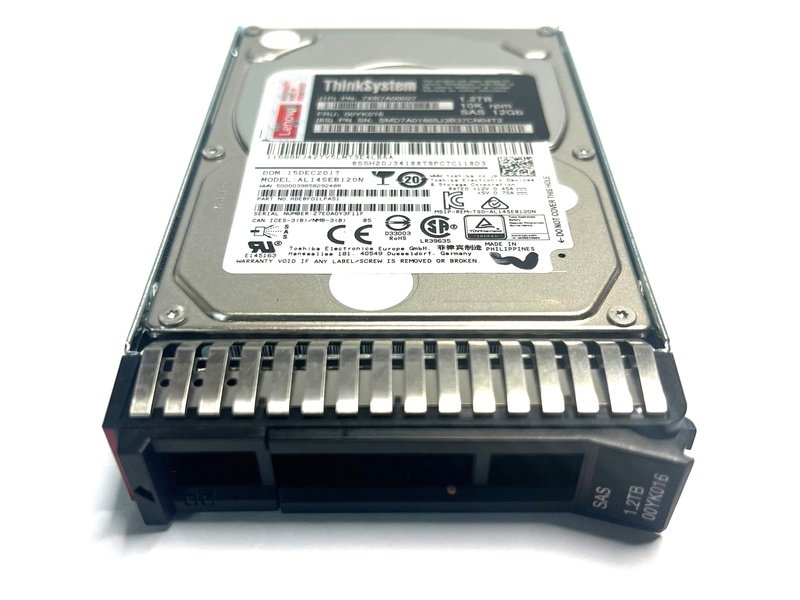 Lenovo ThinkSystem 2.5" 1.2TB 10K SAS rpm 12Gbps 512n Hot Swap HDD *used