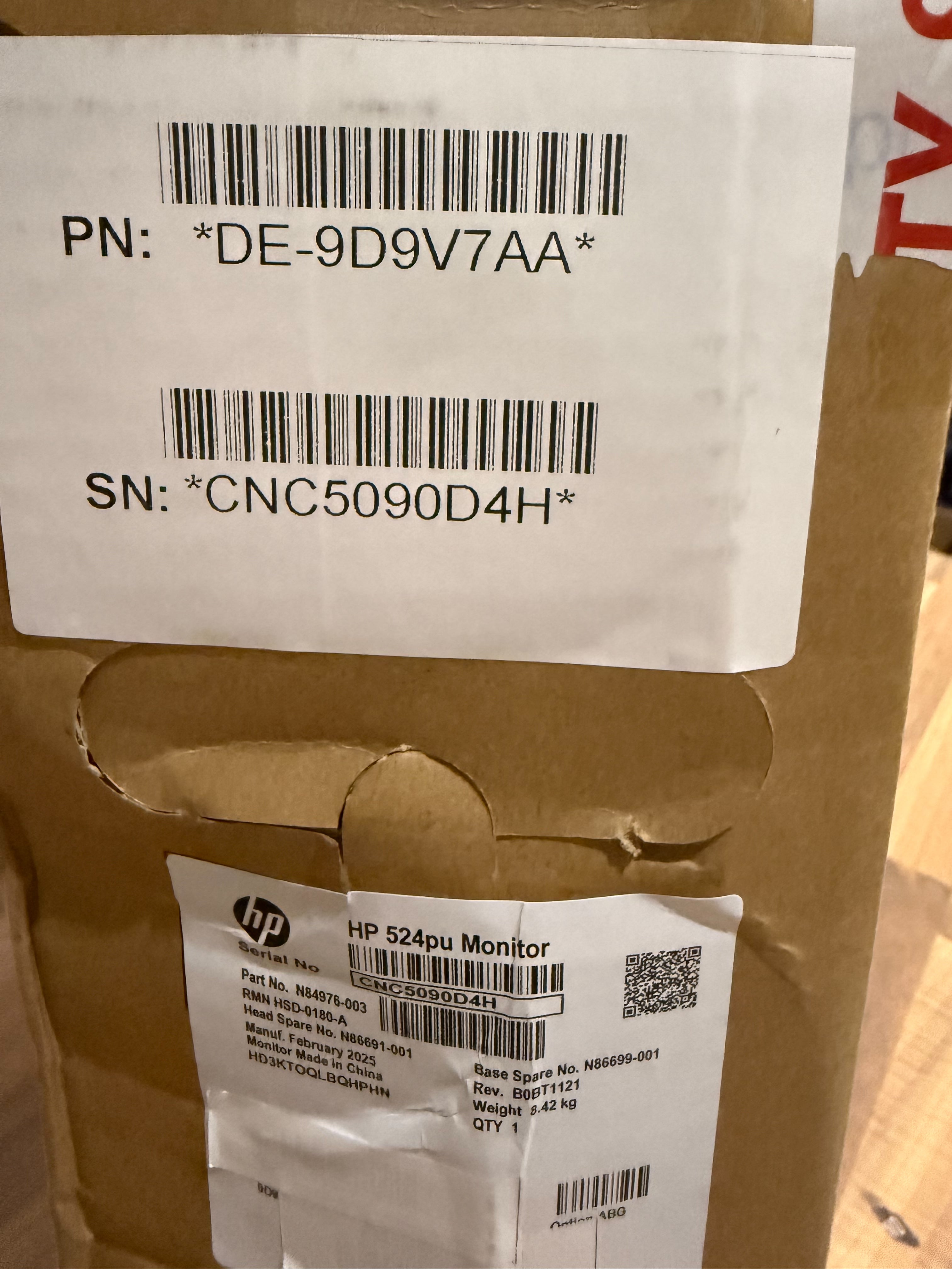 HP 9D9A7AA Series 5 Pro 24" WUXGA IPS Monitor - 524pn DEMO