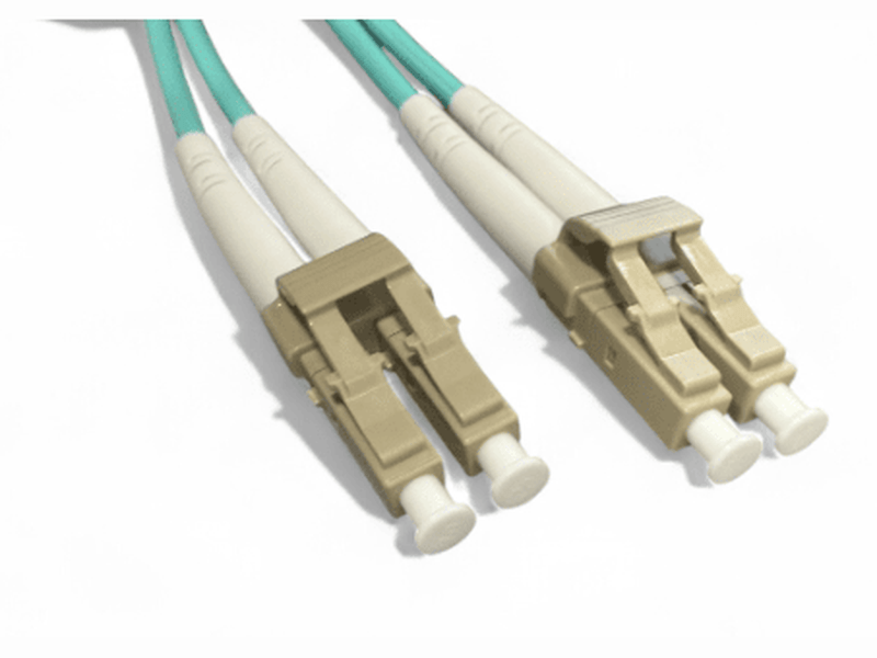10M LC-LC OM4 3.0mm 50/125 Multimode Fibre Patch - Aqua