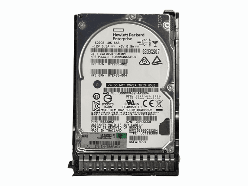 HPE 600GB 12G 10K RPM 2.5" SAS DS Enterprise Hard Drive 872283-002