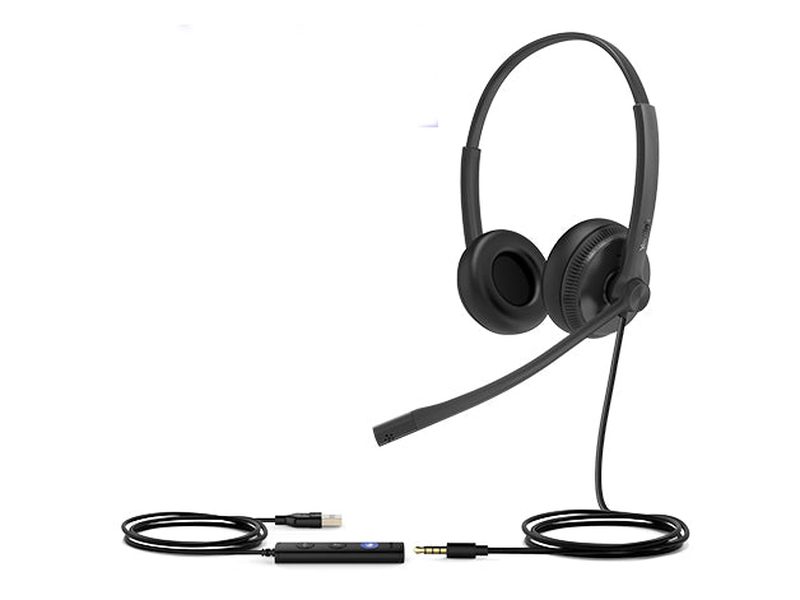 Yealink Wired UH34-Special Edition MS Dual Headset, Noise Cancelling Mic, 3.5mm & USB-A