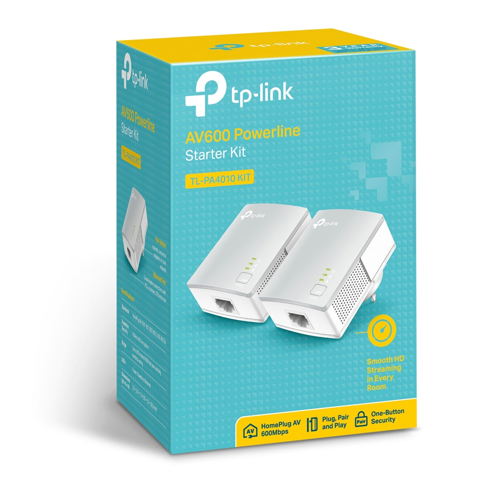 TP-Link TL-PA4010 KIT AV600 Powerline Ethernet Adapter Starter Kit