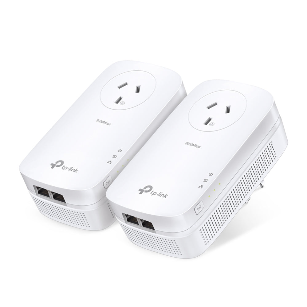 TP-Link TL-PA9020P KIT AV2000 2-Port Gigabit Passthrough Powerline Starter Kit