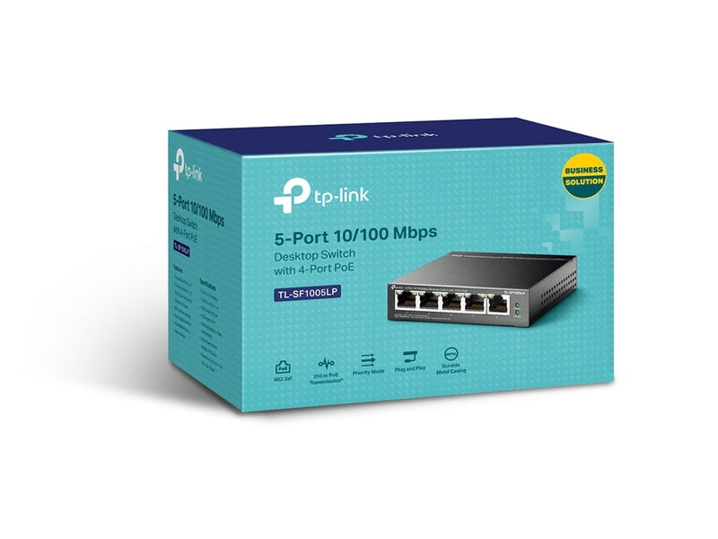 TP-Link TL-SF1005LP 4-Port PoE 41W 10/100Mbps Desktop Switch with 1-Port RJ45
