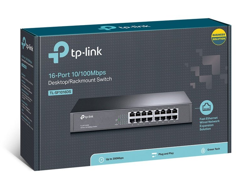 TP-Link TL-SF1016DS 16-Port 10/100Mbps Desktop/Rackmount Switch