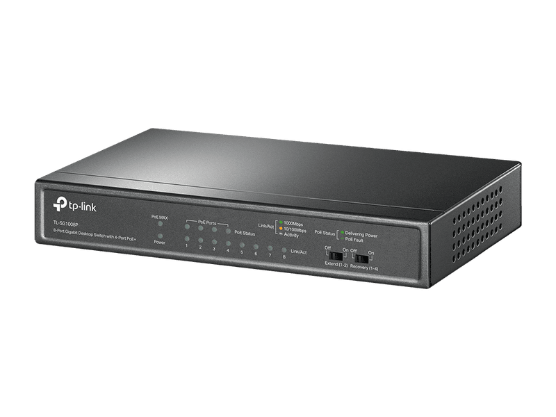 TP-Link TL-SG1008P 4-Port PoE 64W Gigabit Desktop Switch with 4-Port RJ45