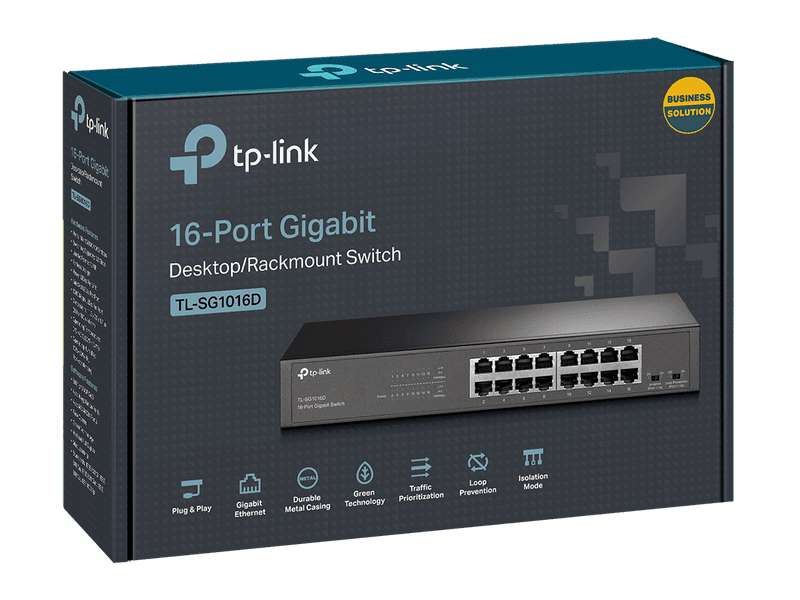 TP-Link TL-SG1016D 16-Port Gigabit Desktop/Rackmount Switch