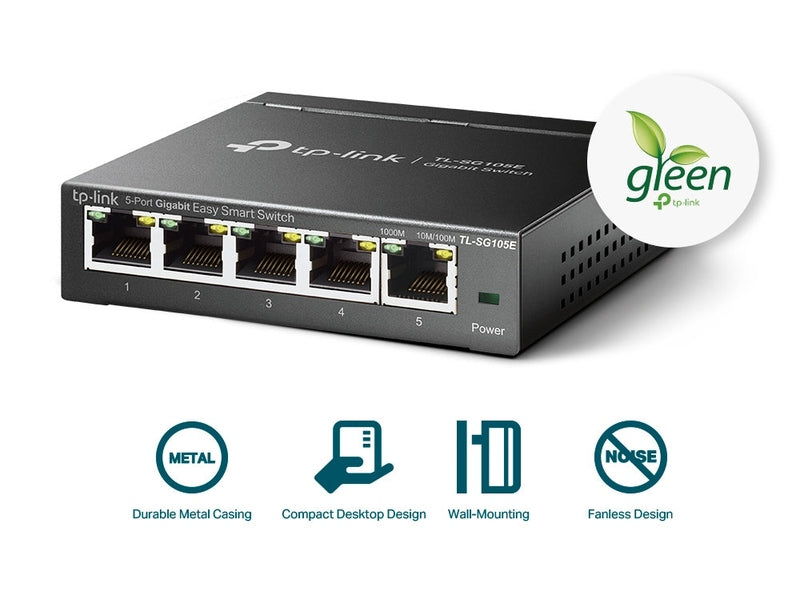 TP-Link TL-SG105E 5-Port Gigabit Easy Smart Switch