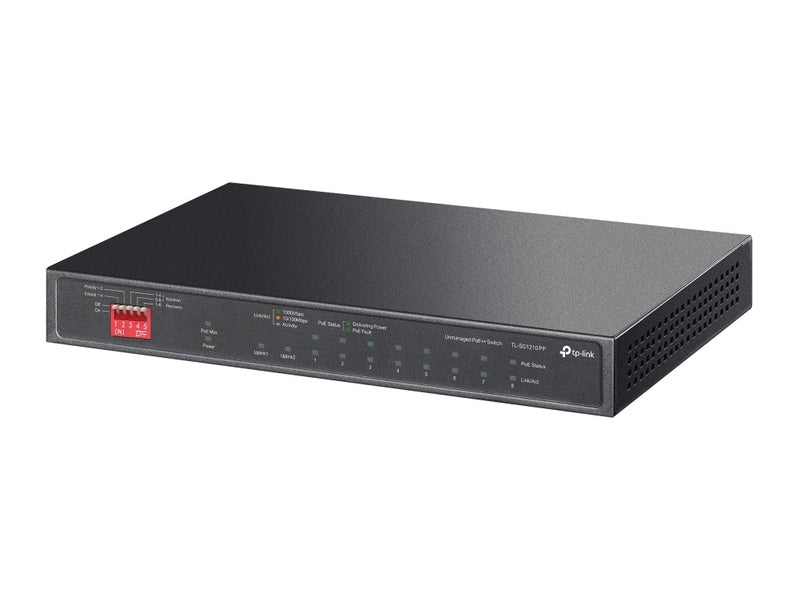 TP-Link TL-SG1210PP 10-Port Gigabit Desktop Switch with 6-Port PoE+ and 2-Port PoE++