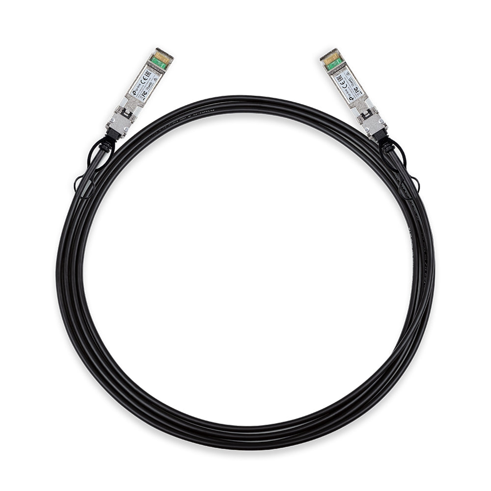 TP-Link SM5220-3M 3 Meter 10G SFP+ Direct Attach Cable, Drives 10 Gigabit Ethernet, 10G SFP+ Connector on Both Sides Replaces TXC432-CU3M