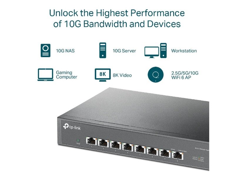 TP-Link TL-SX1008 8-Port 10G Desktop/Rackmount Switch