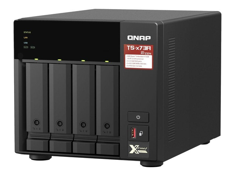 QNAP 4-Bay NAS TS-473A-8G + Seagate Exos HDD 40TB 4 x 10TB Bundle