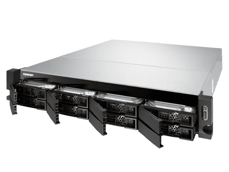 QNAP 8-Bay NAS TS-877XU-RP-3600-8G + Seagate Exos HDD 64TB 8 x 8TB + Rail Kit Bundle