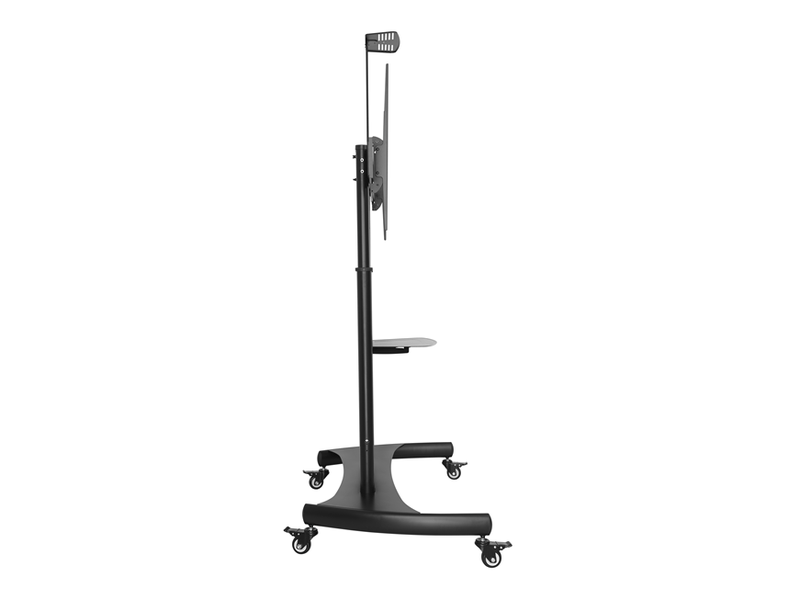 Brateck Large Screen Telescopic Height-Adjustable Steel TV Cart with Crank Handle