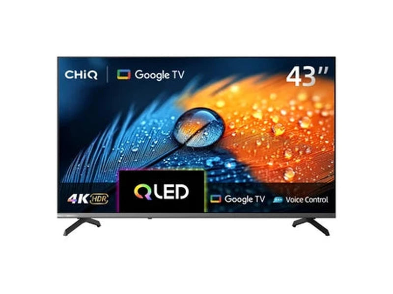 CHiQ U43QM10 43" Smart Google TV 4K UHD 250nit QLED, HDR10/HLG, Dolby DAP/DBX, 200x200 VESA 3 Year Warranty