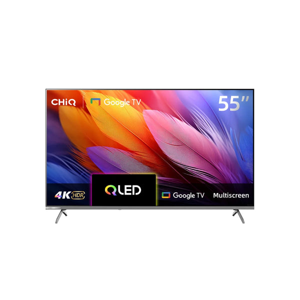 CHiQ U55QM10 55" QM10 4K UHD 330nit QLED Smart Google TV, HDR10/HLG, Dolby Vision/Atmos/DAP/DBX, 200x200 VESA 3 Year Warranty