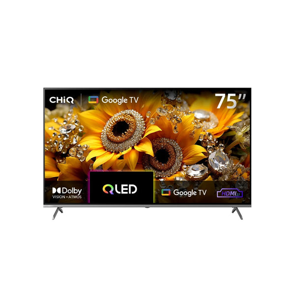 CHiQ U75QM10 75" QM10 4K UHD 400nit QLED Smart Google TV, HDR10/HLG, Dolby Vision/Atmos/DAP/DBX, 600x300 VESA 3 Year Warranty