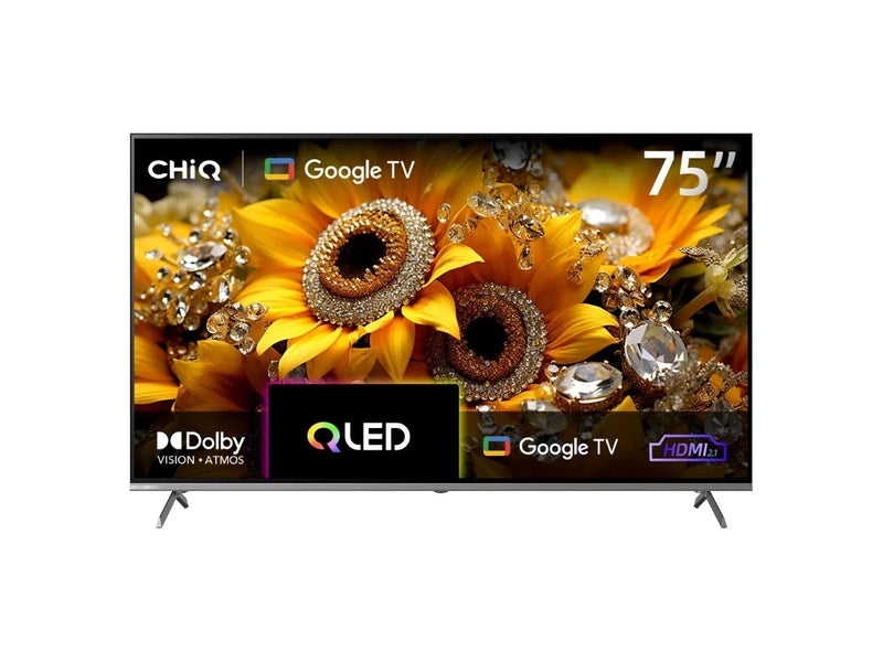 CHiQ U75QM10 75" QM10 4K UHD 400nit QLED Smart Google TV, HDR10/HLG, Dolby Vision/Atmos/DAP/DBX, 600x300 VESA 3 Year Warranty