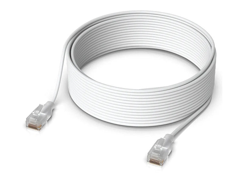 Ubiquiti UniFi Etherlighting Patch Cable 15m, White, Nano-Thin Patch Cable With 10 GbE Support, Designed To Showcase Etherlighting Effects.