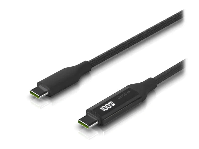 Ubiquiti USB-C Cable with Charge Display 0.3M, Black 100W Max Power Output