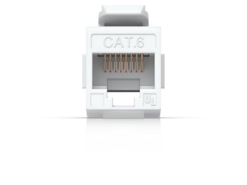Ubiquiti Cat6 Keystone Coupler, 12-Pack, White, Pass-Through Cat6 Keystone Coupler For Connecting Pre-Terminated Ethernet Cables Seamlessly.