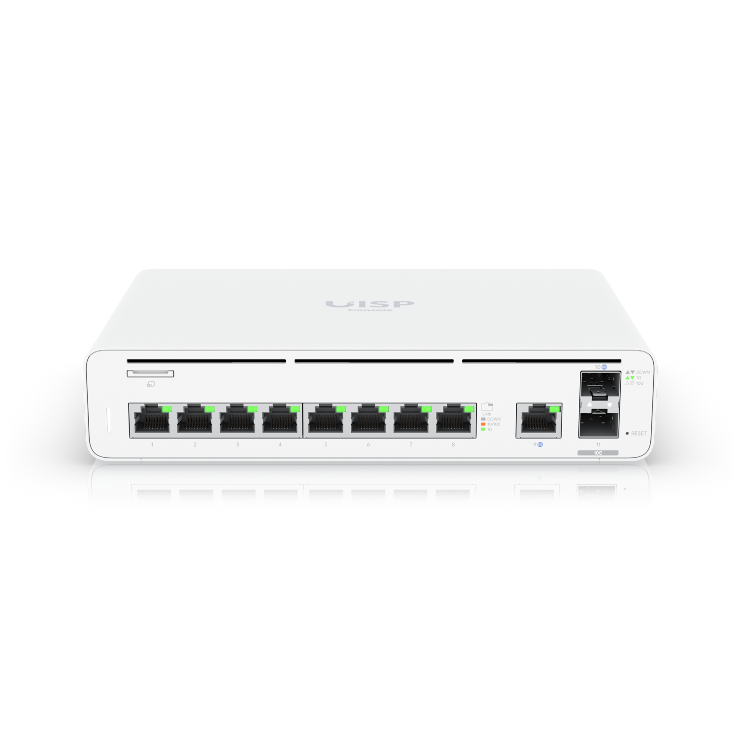 Ubiquiti UISP Host Console,Integrated Switch & Multi-gigabit Ethernet Gateway, 9 GbE RJ45 ports, 2 10G SFP+ ports, Up 8,500 Mbps,
