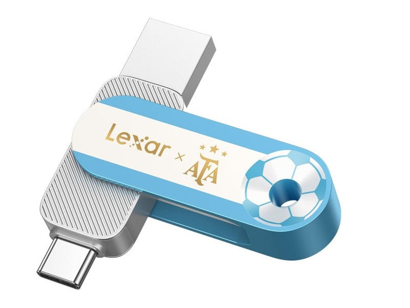 Lexar D500 128GB JumpDrive Solid State Dual Drive, USB 3.2 Gen 1 Type-C Dual Flash Drive - AFA Edition